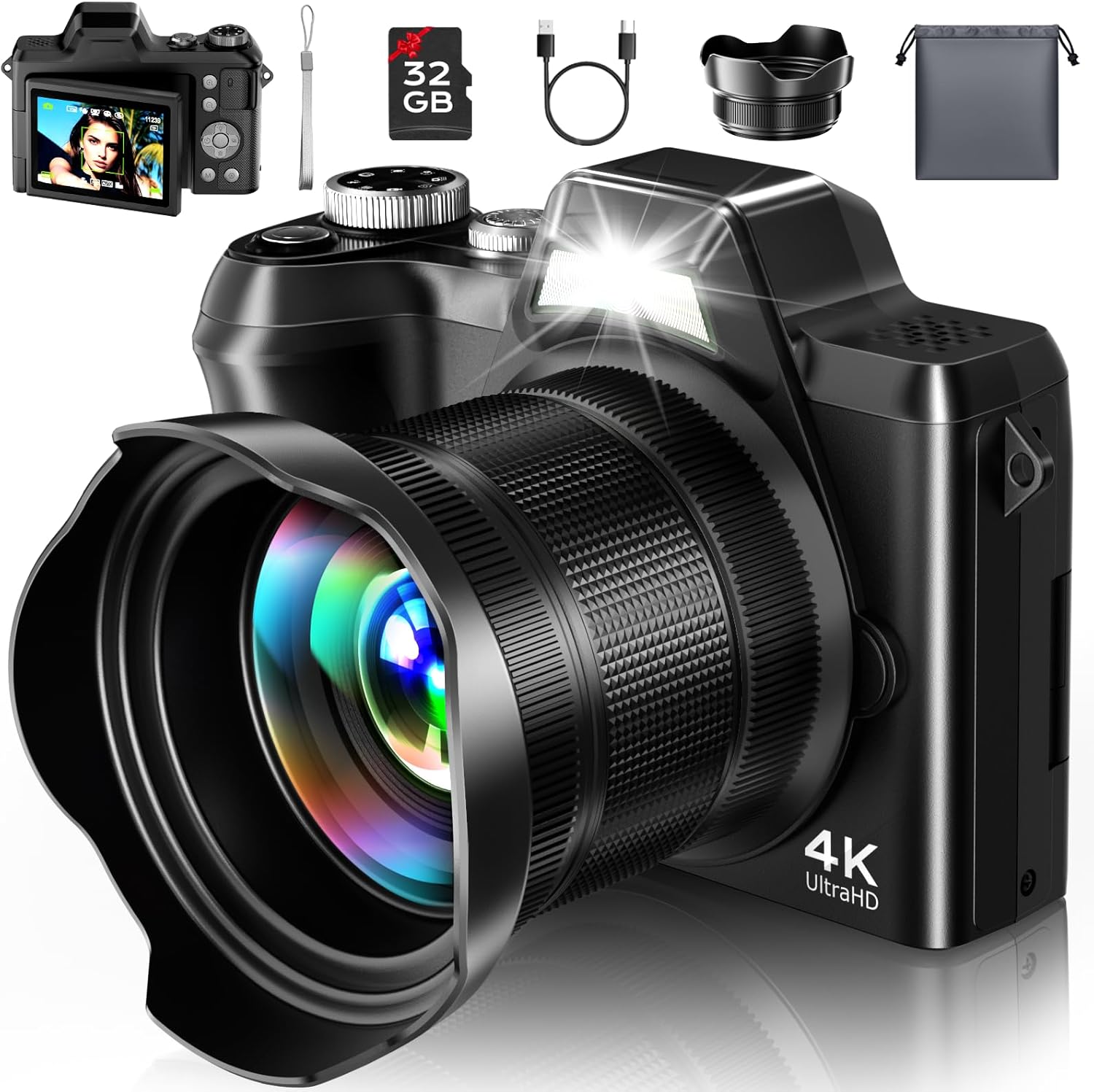 Photography Youtube - Aparat cyfrowy 4K do fotografii podróżniczej,