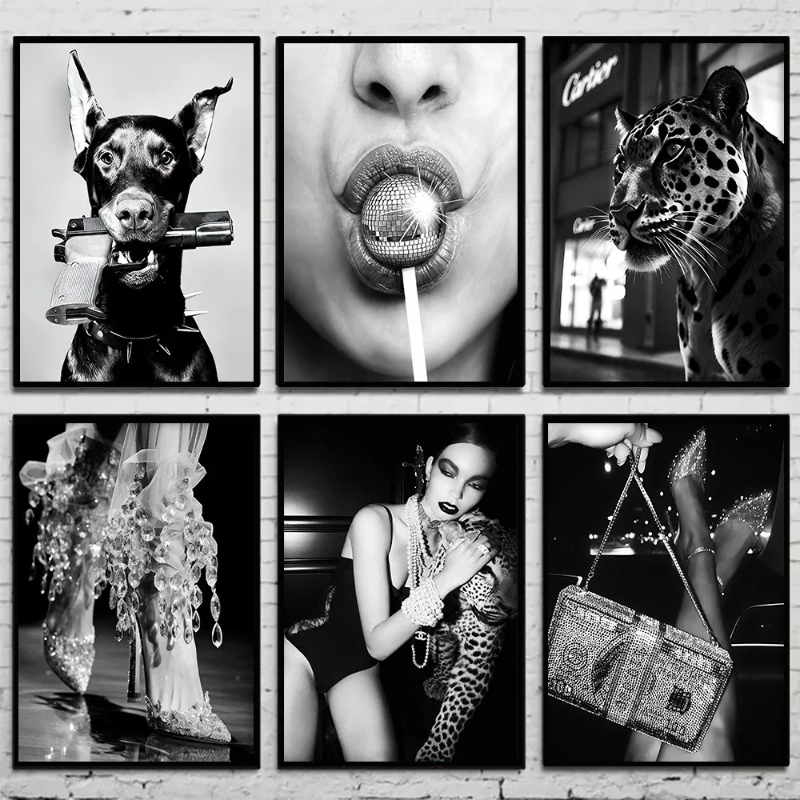 Photography Fashion - Czarno-biała moda, vintage, fotografia, plakat, kobiety,
