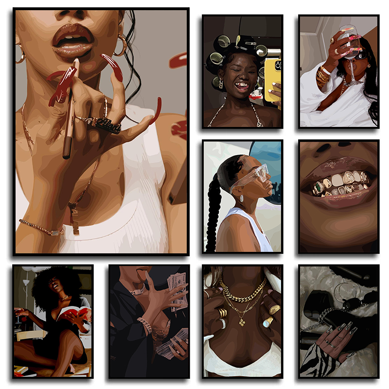 Photography Fashion - Nowoczesne afroamerykańskie portrety kobiet, plakaty i