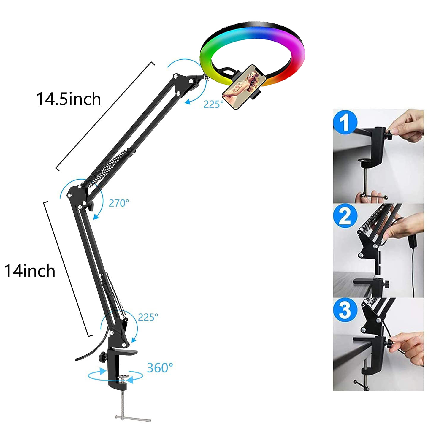 Lampa Pierścieniowa RGB do Sel – Photography Youtube recenzja i cena
