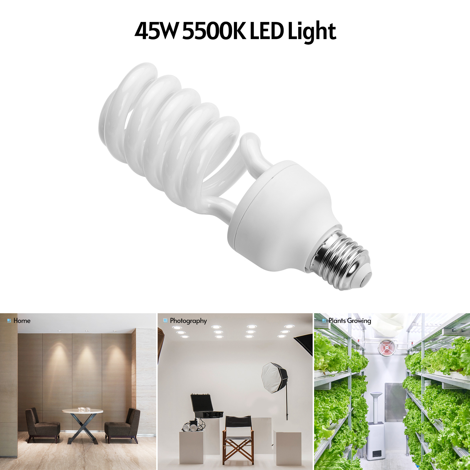 45W spiralna żarówka światło f – Photography Bulb recenzja i cena